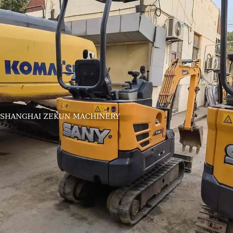 10.3KW Sany SY16C 1.6Ton مینی حفاری با لاستیک لاستیک و پمپ هیدرولیک اصلی