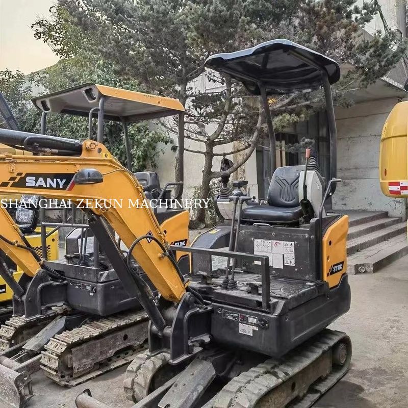 10.3KW Sany SY16C 1.6Ton مینی حفاری با لاستیک لاستیک و پمپ هیدرولیک اصلی