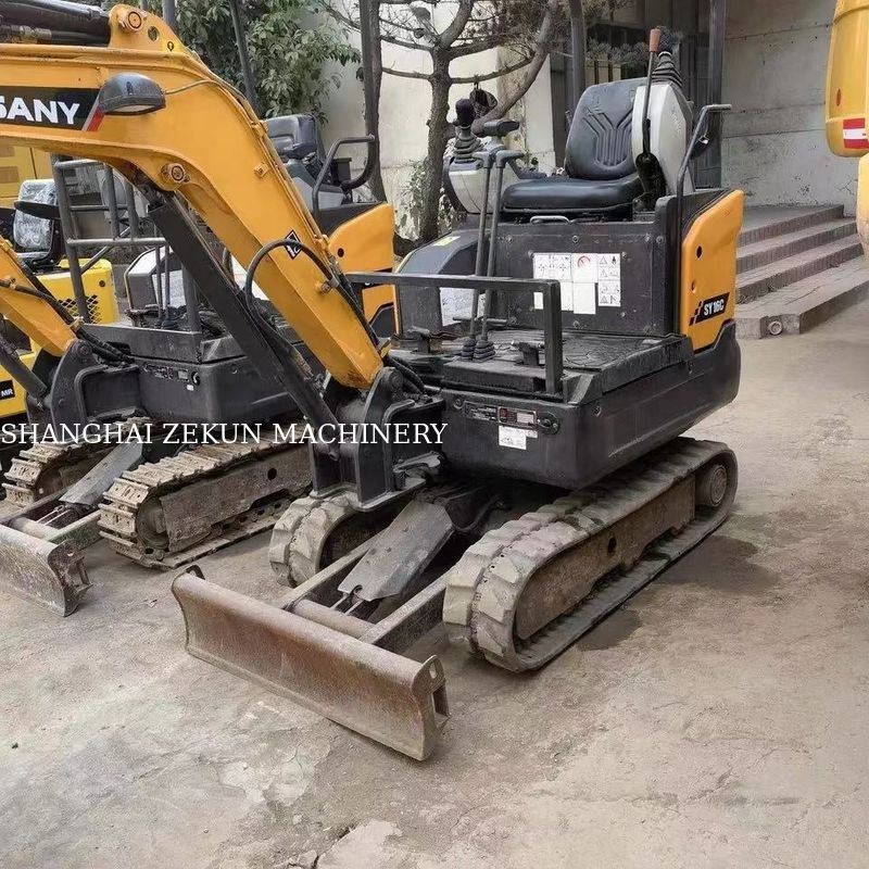 10.3KW Sany SY16C 1.6Ton مینی حفاری با لاستیک لاستیک و پمپ هیدرولیک اصلی