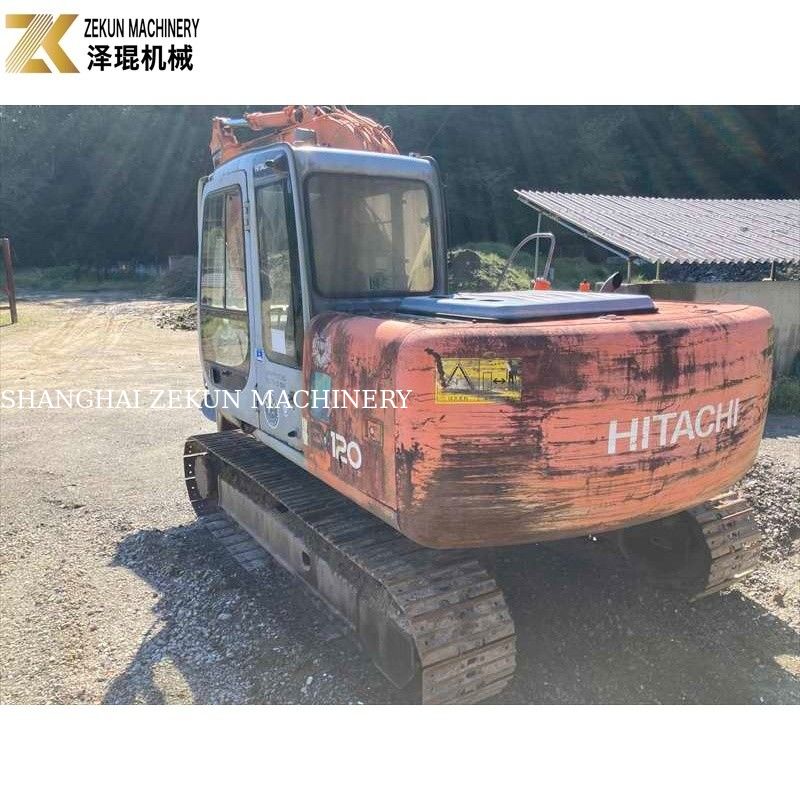 رنگ اصلی 12 تن استفاده شده Hitachi EX 120 Excavator EX120-5 با موتور 60.5Kw ISUZU