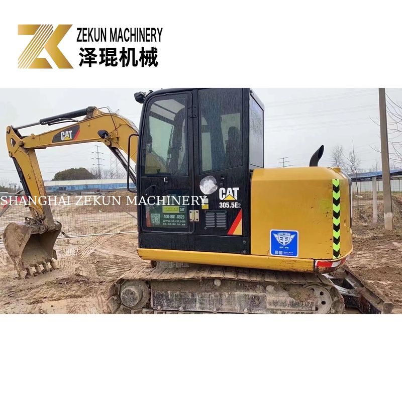 CAT 305.5E2 مینی حفاری استفاده شده 305.5 5380 کیلوگرم ماشین وزن 32KW قدرت