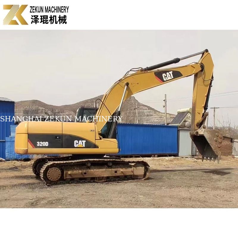CAT 320D کاوشگر خزنده استفاده شده در ژاپن 20930 KG وزن ماشین CAT شیر هیدرولیک