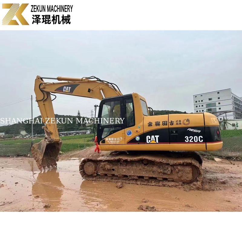 110KW تجهیزات سنگین استفاده شده CAT320 Excavator Caterpillar 320C ساعات کاری 4001-6000