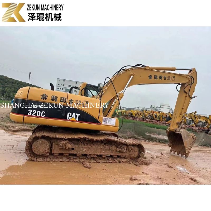 110KW تجهیزات سنگین استفاده شده CAT320 Excavator Caterpillar 320C ساعات کاری 4001-6000