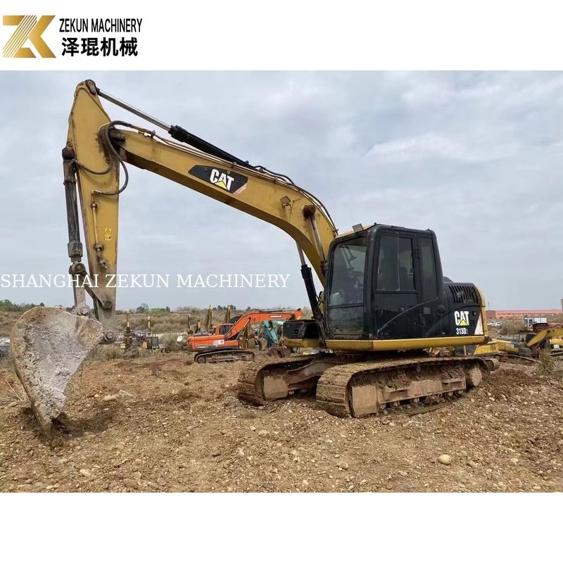 قطعات مترو استفاده شده Cat 313 Excavator 13 تن تجهیزات ساخت جاده با ظرفیت 0.65m3