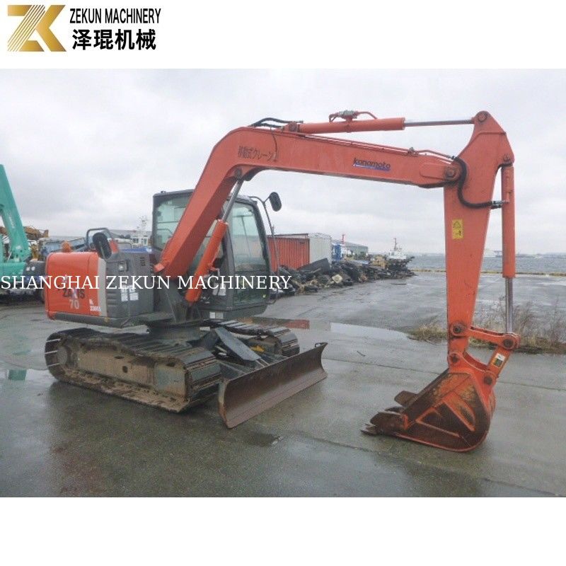 7 تن Hitachi ZX 70 Excavator با انگشت بزرگ و موتور قدرتمند ISUZU برای سطل کوچک
