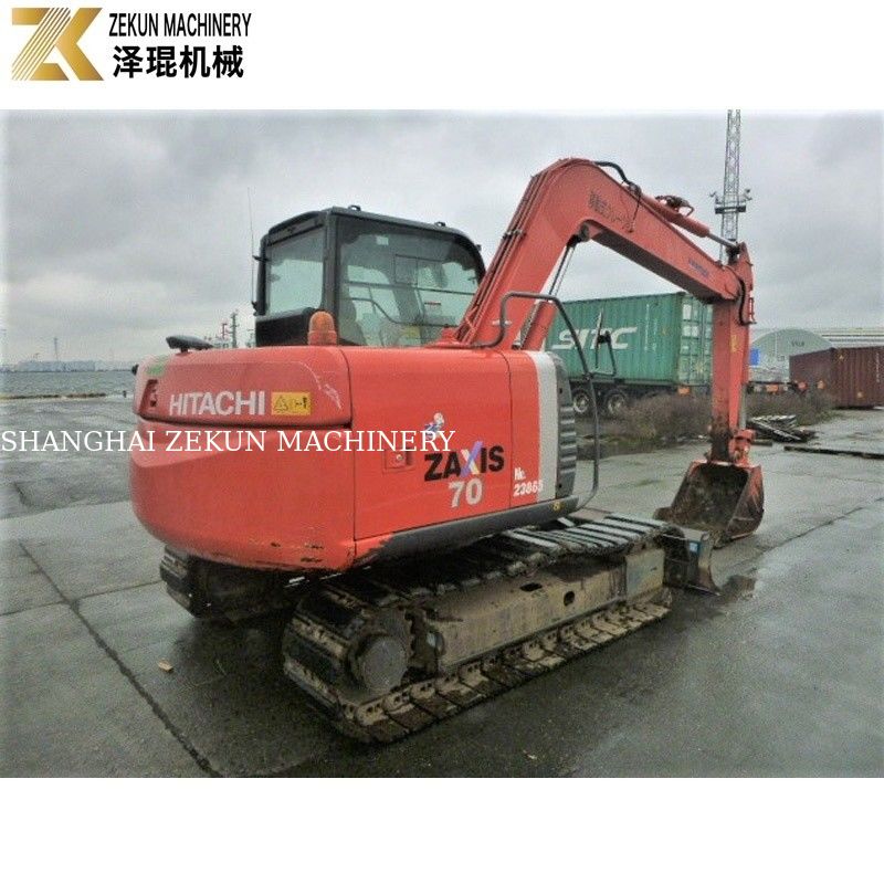 7 تن Hitachi ZX 70 Excavator با انگشت بزرگ و موتور قدرتمند ISUZU برای سطل کوچک