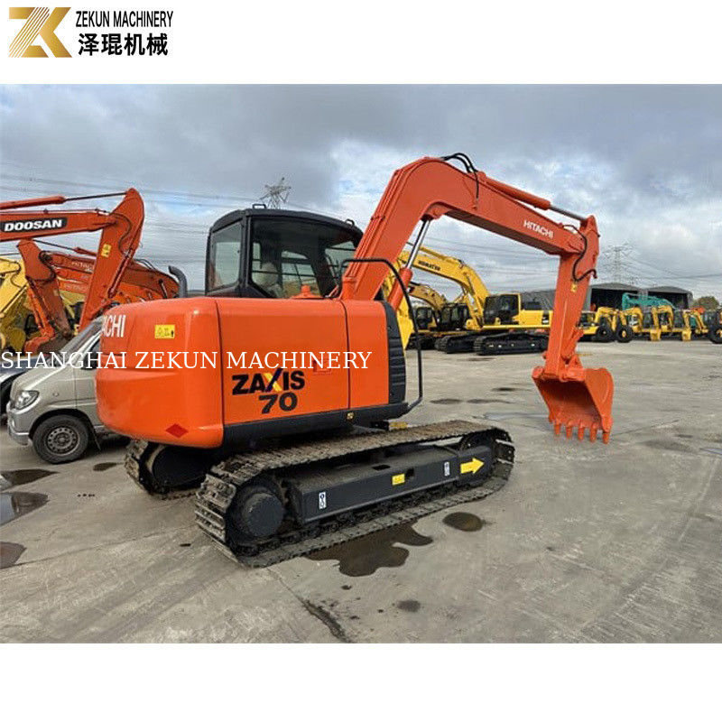 حفاری استفاده شده Hitachi ZX70 با موتور ISUZU و پمپ هیدرولیک اصلی در ژاپن