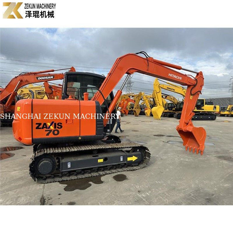 حفاری استفاده شده Hitachi ZX70 با موتور ISUZU و پمپ هیدرولیک اصلی در ژاپن