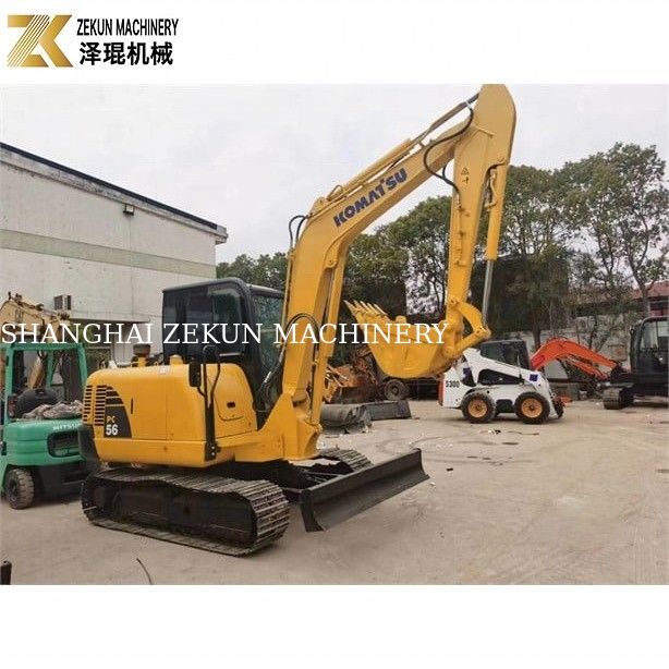 Komatsu PC56-7 مینی حفاری با وزن عملیاتی 5 تن و موتور دیزل با دوام