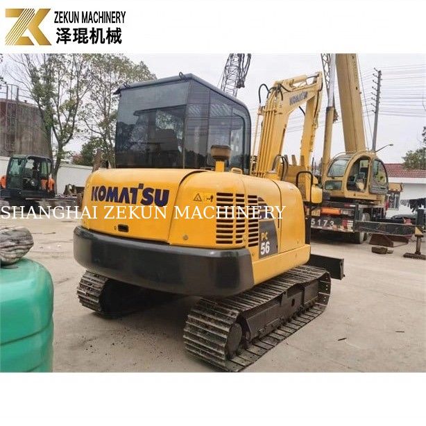 Komatsu PC56-7 مینی حفاری با وزن عملیاتی 5 تن و موتور دیزل با دوام