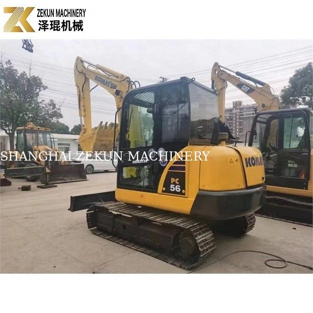 Komatsu PC56-7 مینی حفاری با وزن عملیاتی 5 تن و موتور دیزل با دوام