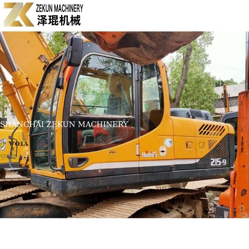 21 تن استفاده شده هیوندای 215 حفاری R215-9 حفاری دست دوم با پمپ اصلی