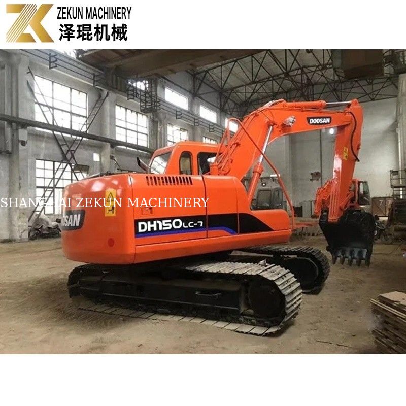 حفاری اصلی 15 تن استفاده شده Doosan DH150 Excavator با جک چکش DH150-7 2017