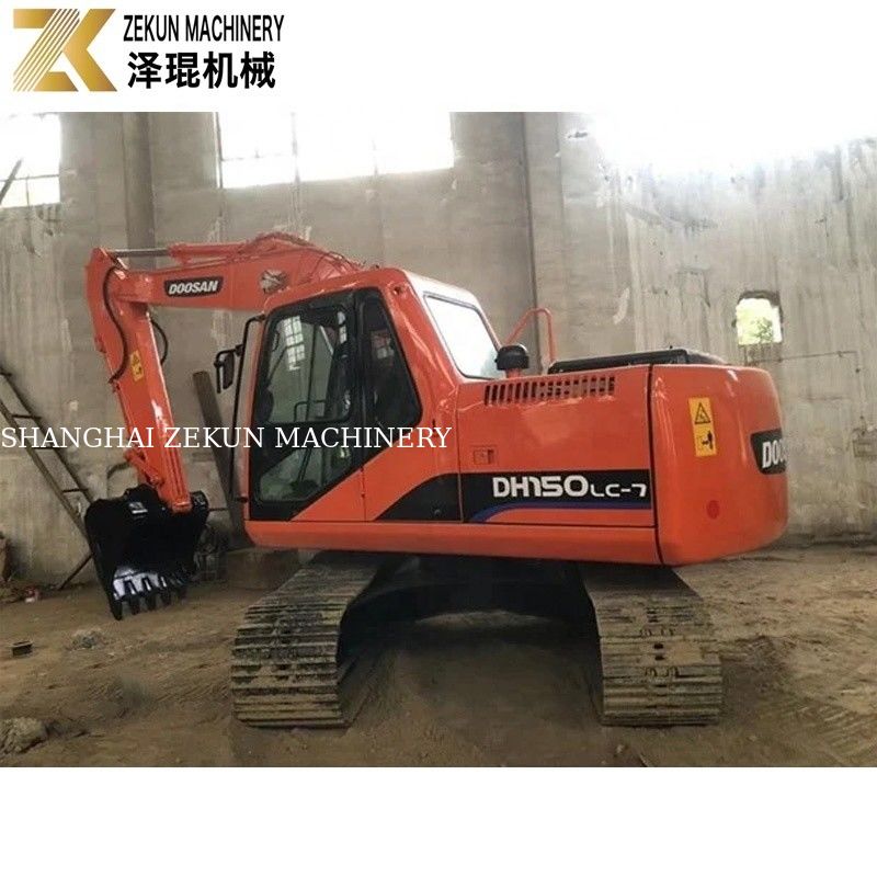 حفاری اصلی 15 تن استفاده شده Doosan DH150 Excavator با جک چکش DH150-7 2017
