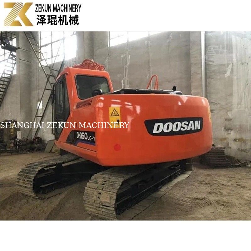 حفاری اصلی 15 تن استفاده شده Doosan DH150 Excavator با جک چکش DH150-7 2017