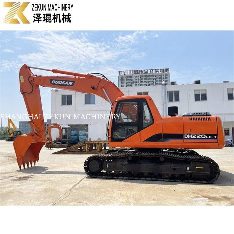 حفاری استفاده شده 22 تن Doosan 220 حفاری DH220LC-7 موتور 21400 K