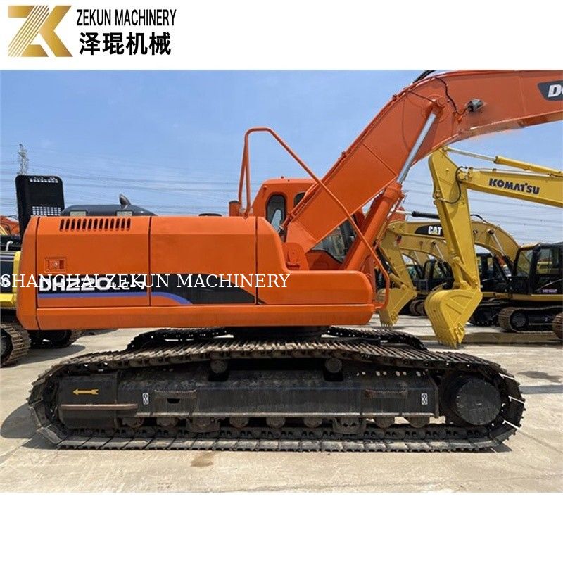 حفاری استفاده شده 22 تن Doosan 220 حفاری DH220LC-7 موتور 21400 K