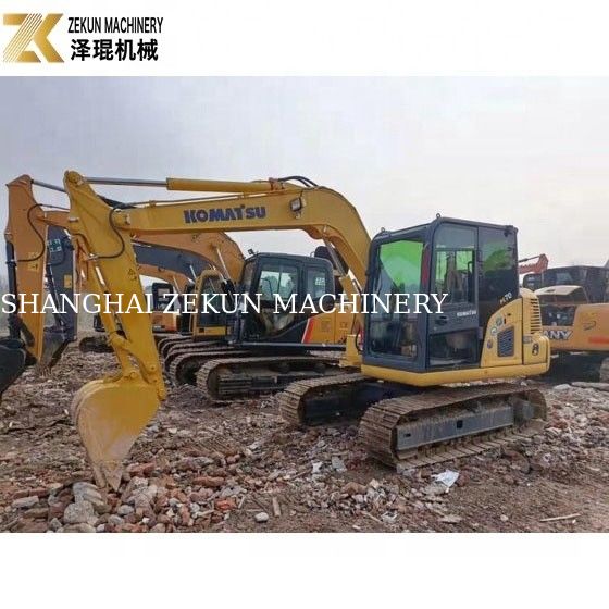 0.35m3 سطل استفاده شده Komatsu Excavator PC 70 8 7T استفاده شده Komatsu Mini Excavator