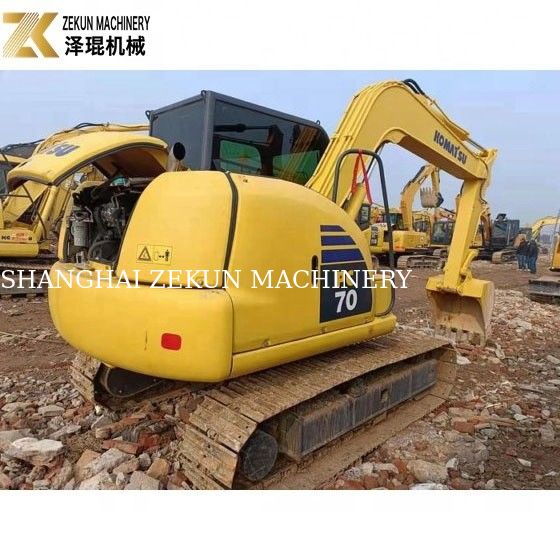 0.35m3 سطل استفاده شده Komatsu Excavator PC 70 8 7T استفاده شده Komatsu Mini Excavator