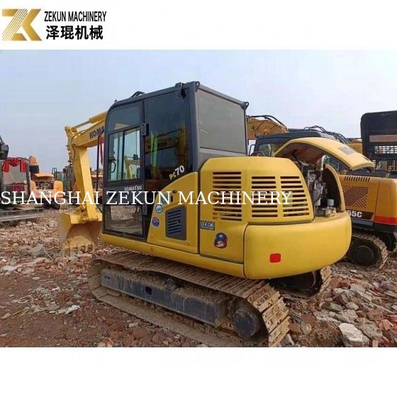 0.35m3 سطل استفاده شده Komatsu Excavator PC 70 8 7T استفاده شده Komatsu Mini Excavator