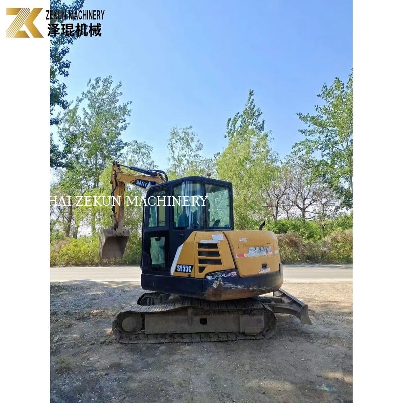 Sany SY55C-9 حفاری استفاده شده 5.5 تن وزن عملیاتی رنگ اصلی