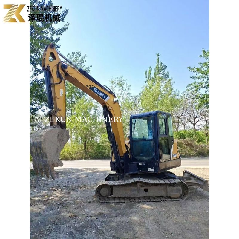 Sany SY55C-9 حفاری استفاده شده 5.5 تن وزن عملیاتی رنگ اصلی