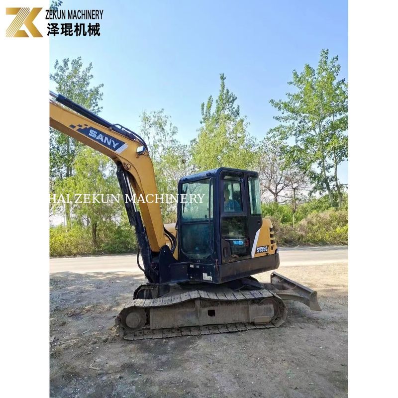Sany SY55C-9 حفاری استفاده شده 5.5 تن وزن عملیاتی رنگ اصلی