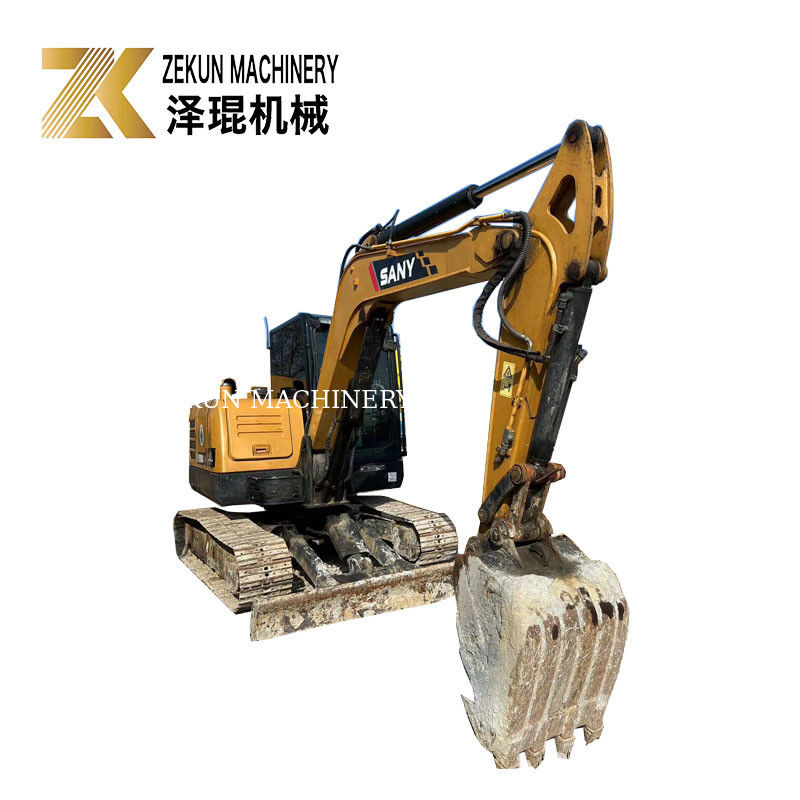 ساني SY60C پرو 6 تن استفاده شده Excavator خزنده 36KW قدرت حفاری دست دوم