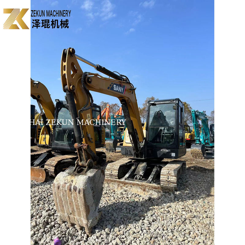ساني SY60C پرو 6 تن استفاده شده Excavator خزنده 36KW قدرت حفاری دست دوم