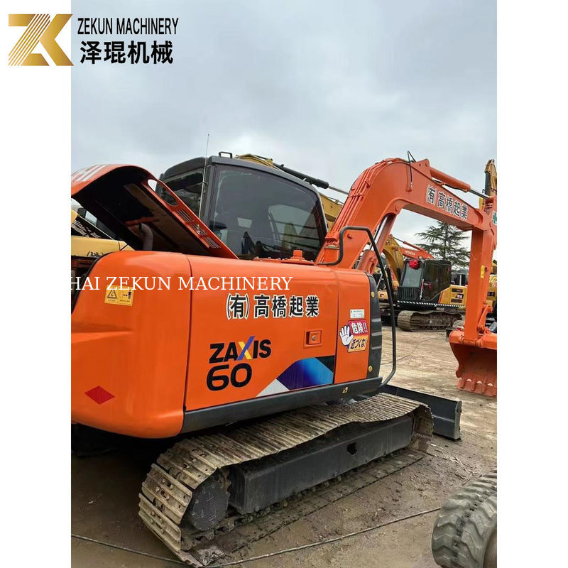 HITACHI ZX 60 6 تن مینی حفاری هیدرولیک دست دوم با ظرفیت سطل 0.22 m3