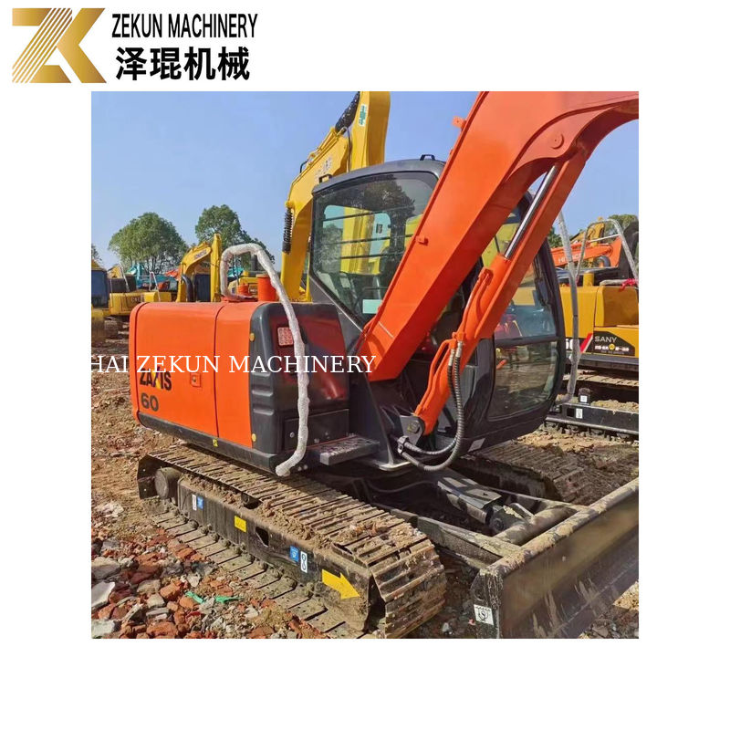 HITACHI ZX 60 6 تن مینی حفاری هیدرولیک دست دوم با ظرفیت سطل 0.22 m3