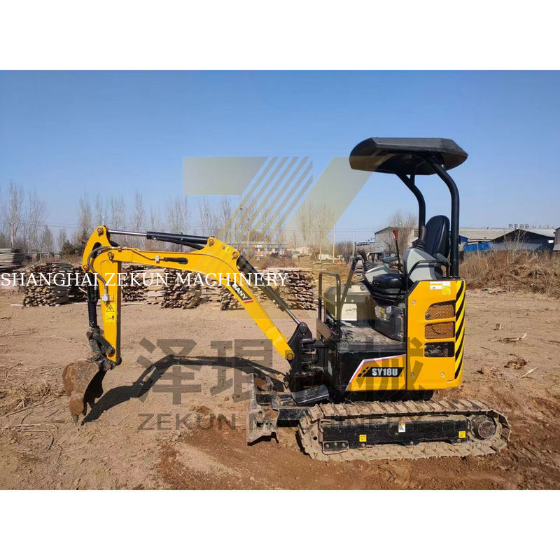 حالت خوب SANY SY18 1.8 تن مینی حفاری با سایر سیلندر های هیدرولیکی