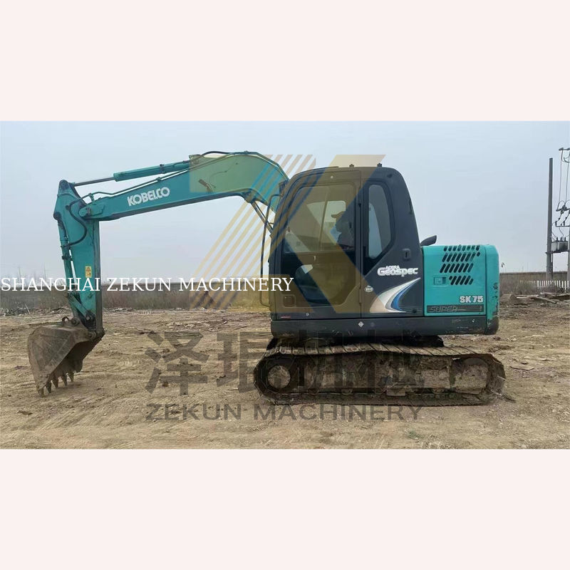0.4m3 ظرفیت سطل 2017 استفاده شده Kobelco 907 E307D Sk75 Sk75-11 حفاری در شانگهای