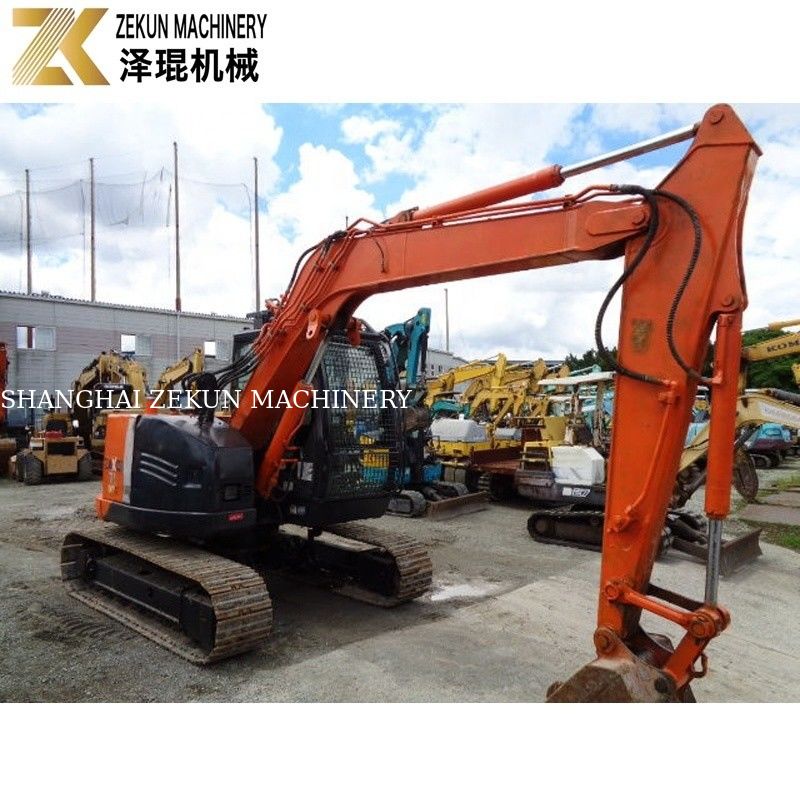 ژاپن واردات 7.5 تن استفاده شده Hitachi ZX75 Excavator موتور Isuzu ZX75US-A برای کشاورزی