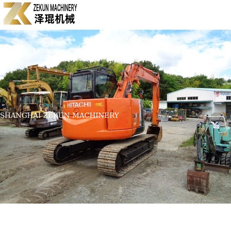 ژاپن واردات 7.5 تن استفاده شده Hitachi ZX75 Excavator موتور Isuzu ZX75US-A برای کشاورزی