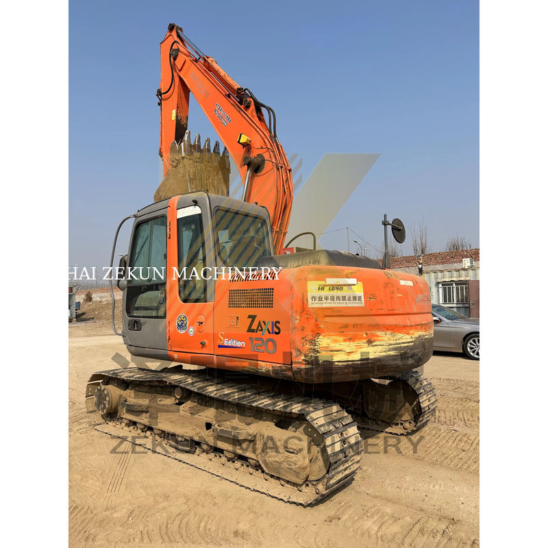 مینی حفاری استفاده شده Hitachi ZX120-6 در 12 تن وزنه عملیاتی 4001-6000 ساعت کار