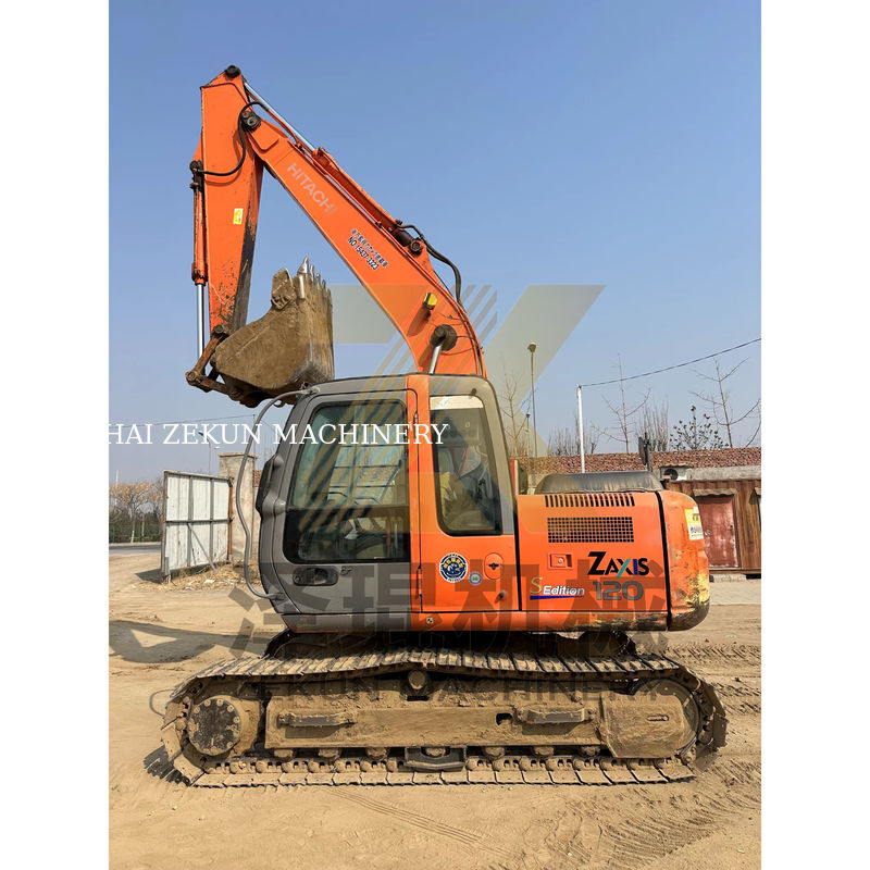 مینی حفاری استفاده شده Hitachi ZX120-6 در 12 تن وزنه عملیاتی 4001-6000 ساعت کار