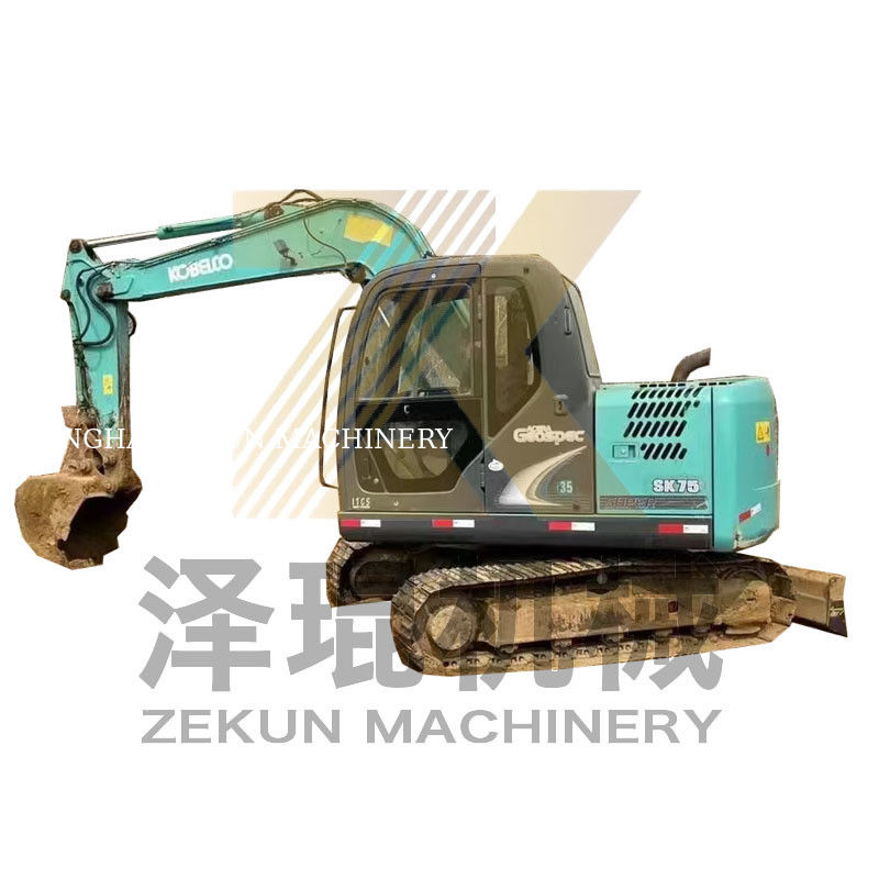 4001-6000 ساعت کار استفاده شده Kobelco SK75-8 SR حفاری برای در حراج های شانگهای