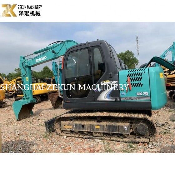 مینی حفاری 7 تن Kobelco SK 75 SR UR با موتور ISUZU و پمپ هیدرولیک اصلی