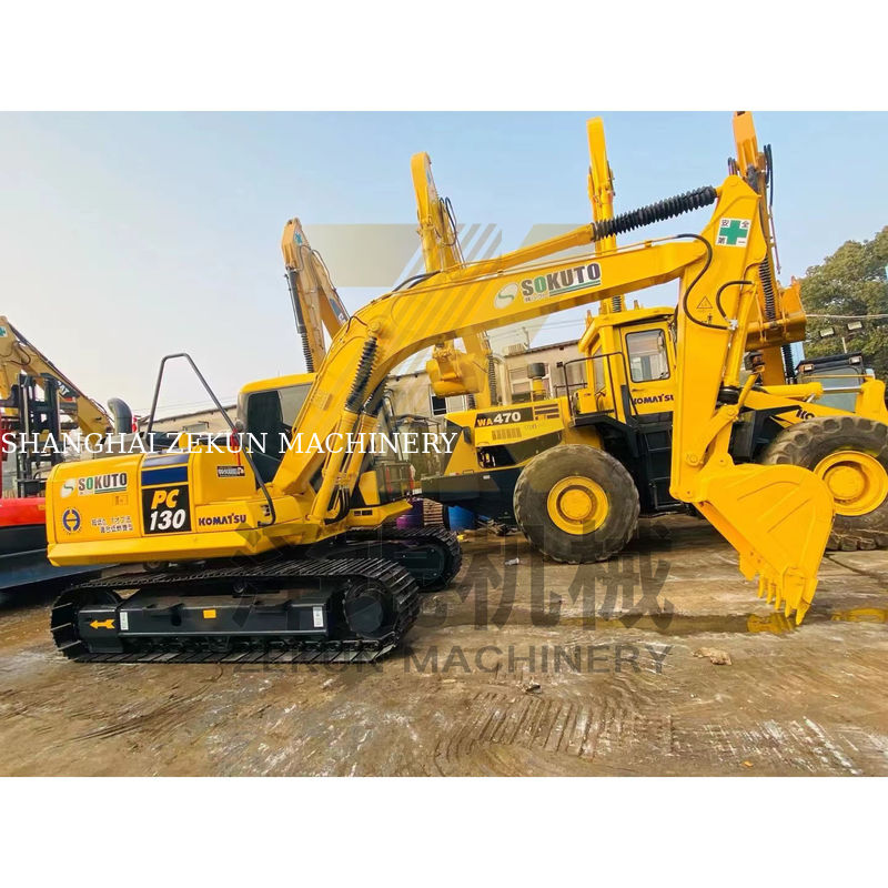 ماشین حفاری 13 تن استفاده شده Komatsu PC130-7 حفاری در شانگهای دریچه هیدرولیک دیگر