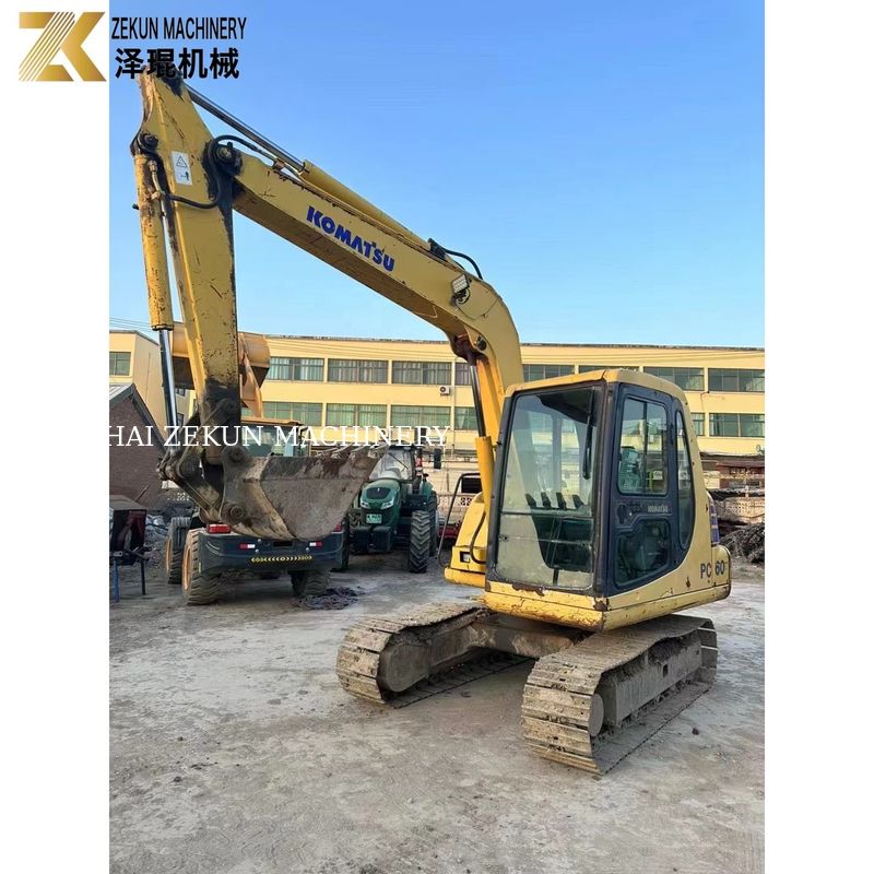 استفاده شده ژاپن کاماتسو PC60-7 حفاری 6Ton رنگ اصلی موتور KOMATSU