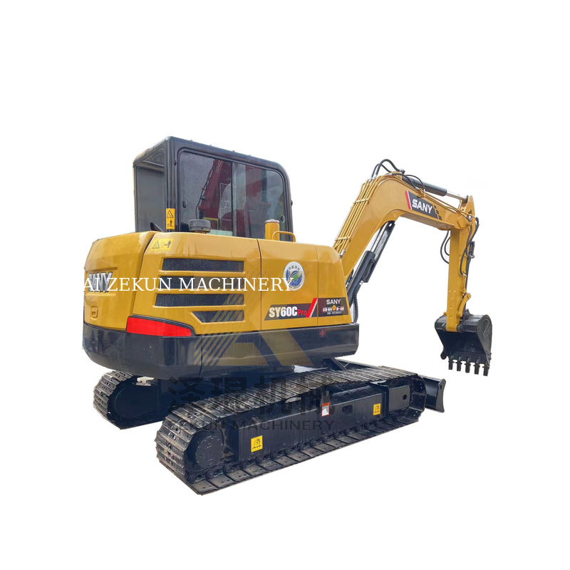 Sany SY60C Pro Crawler Excavator هیدرولیک با موتور Sany و 0-2000 ساعت کار