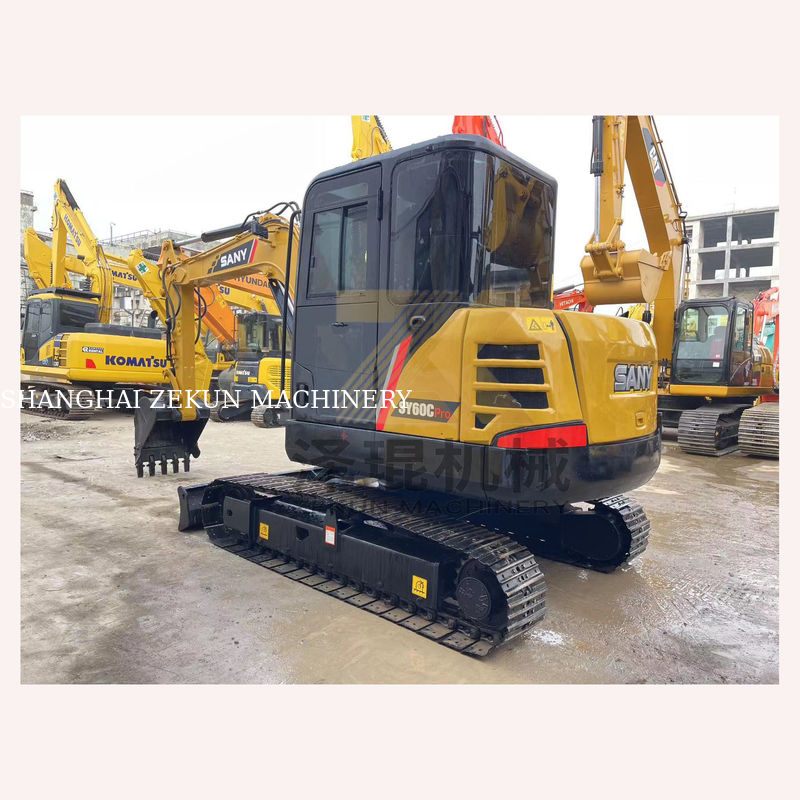 Sany SY60C Pro Crawler Excavator هیدرولیک با موتور Sany و 0-2000 ساعت کار
