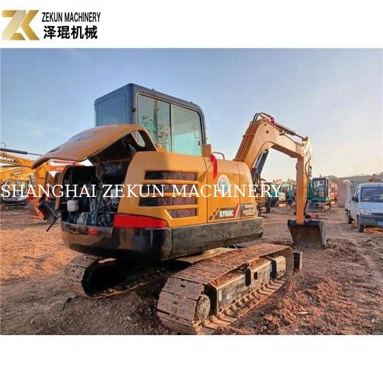 حفاری استفاده شده 6 تن Sany SY60C PRO با موتور Sany و ساعات کم