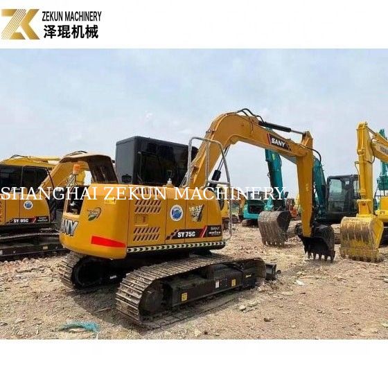 حفاری استفاده شده Sany SY75 با ظرفیت 0.28m3 و 2001-4000 ساعت کار