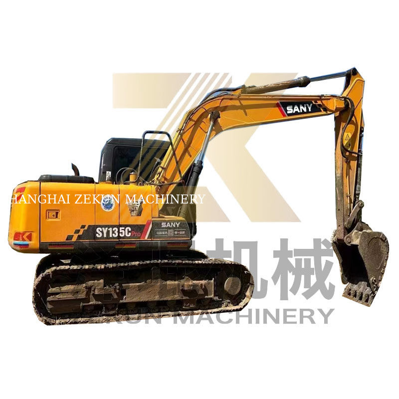 Sany SY135 Pro Crawler Excavator 0.6 m3 ظرفیت سطل 2001-4000 ساعت کاری استفاده شده
