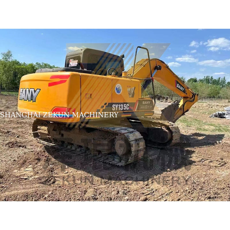 Sany SY135 Pro Crawler Excavator 0.6 m3 ظرفیت سطل 2001-4000 ساعت کاری استفاده شده