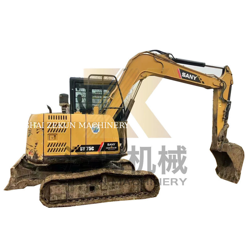 2020 Sany SY75C Excavator Crawler دست دوم با ظرفیت 0.28 m3 در شانگهای