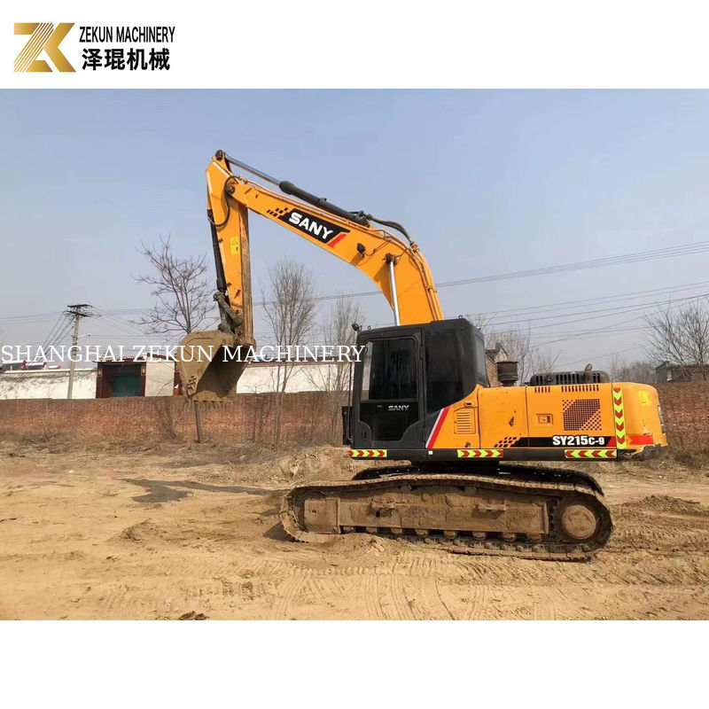 21 تن استفاده شده SY215C-9 Excavator Long Reach با سطل 1.2M3